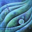 Rimerman-Impulsive Currents Prevail II- 36 x 36-Mixed Media by Jan Rimerman